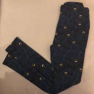 Lularoe OS Peacock Leggings NEW